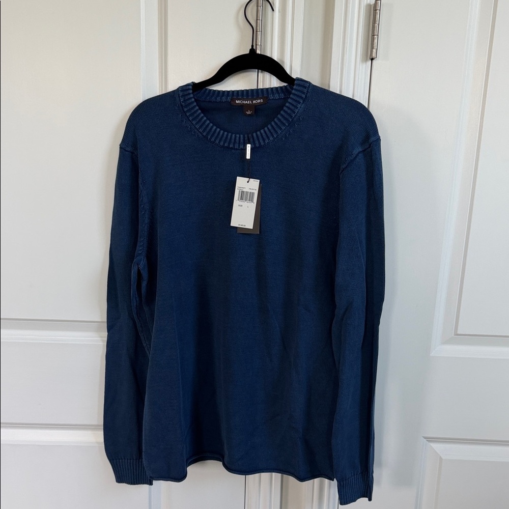Michael Kors Men's Deep Blue Crewneck Sweater